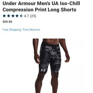 Under Armour ISO Chill printed Long Shorts
